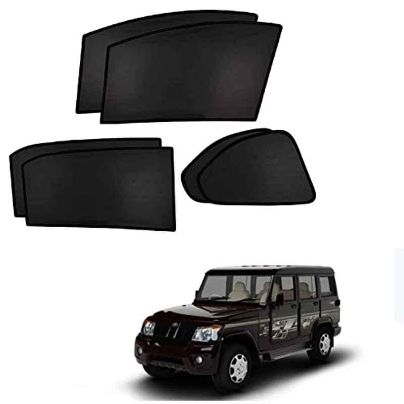 Kozdiko 4 Pcs Custom Fit Non Magnetic Curtains Mesh Car Sun Shade Set for Mahindra Bolero