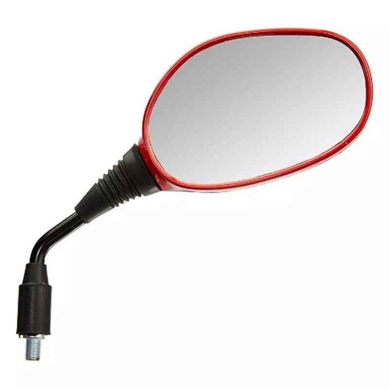 Uno Minda Rv-5011R-Red Rear View Mirror Shatterproof Glass For Hero Glamour (Red)