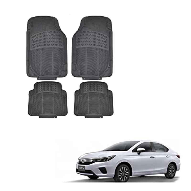 Kozdiko 4 Pcs Rubber Black Car Simple Floor Mat Set for Honda D-Tec (2020-Present)