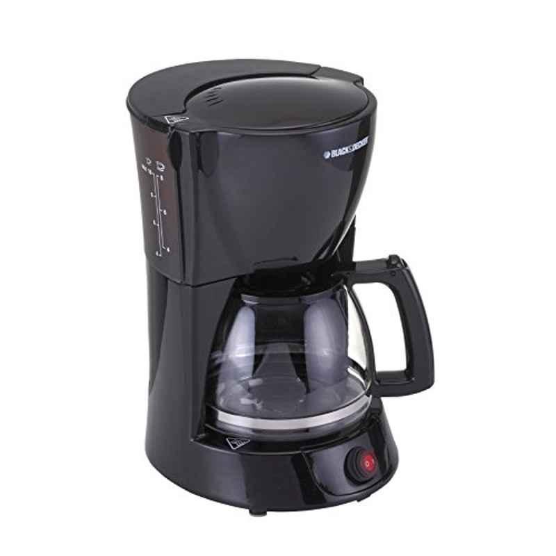 Black & Decker 800W Black 10 Cup Coffee Maker with 1.25L Glass Carafe, DCM600-B5