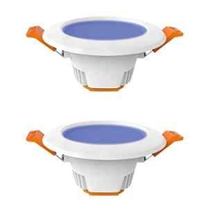 Fybros F-Eco 6W Polycarbonate Blue Round LED Ceiling Light, FLS5853B (Pack of 2)