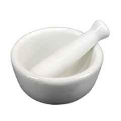 Generic 8 inch Round Porcelain Mortar Pestle, KT84PM