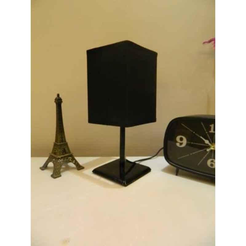Tucasa Metal Table Lamp with Black Cotton Shade, P1-F-3