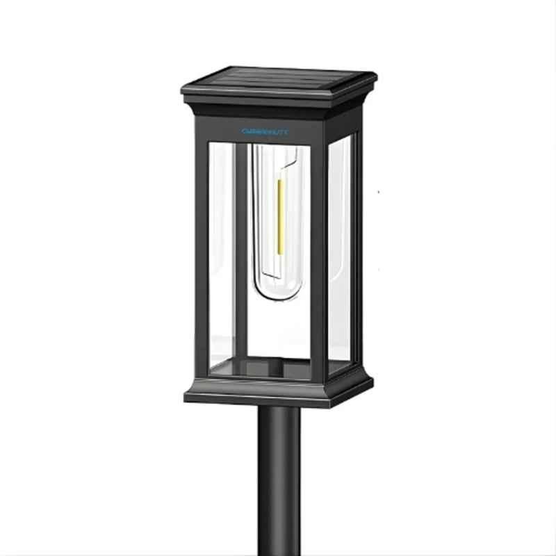 Cybernautt Green1W 800mAh White & Black Solar Garden Light, Zyra SL24 (Pack of 6)