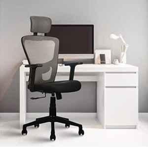 Rose Teesla Mesh Grey & Black High Back Ergonomic Chair