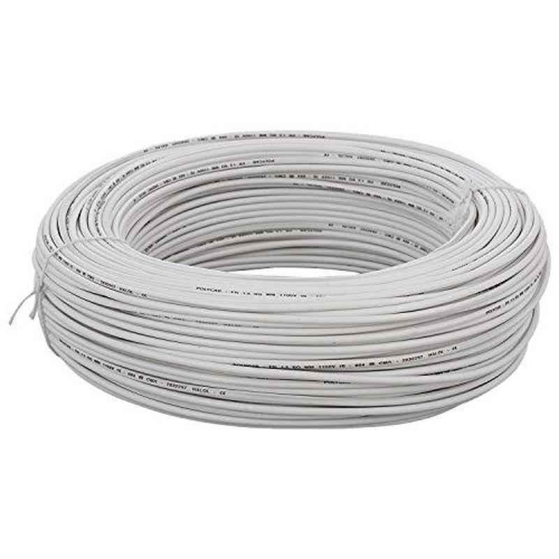KEI 0.5 Sqmm Single Core Homecab FR White Copper Unsheathed Flexible Cable, Length: 90 m
