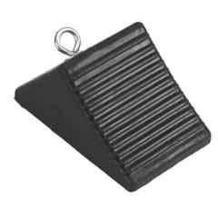 Zephyr Rubber Black Wheel Chock with Eye Bolt, ZRWC02