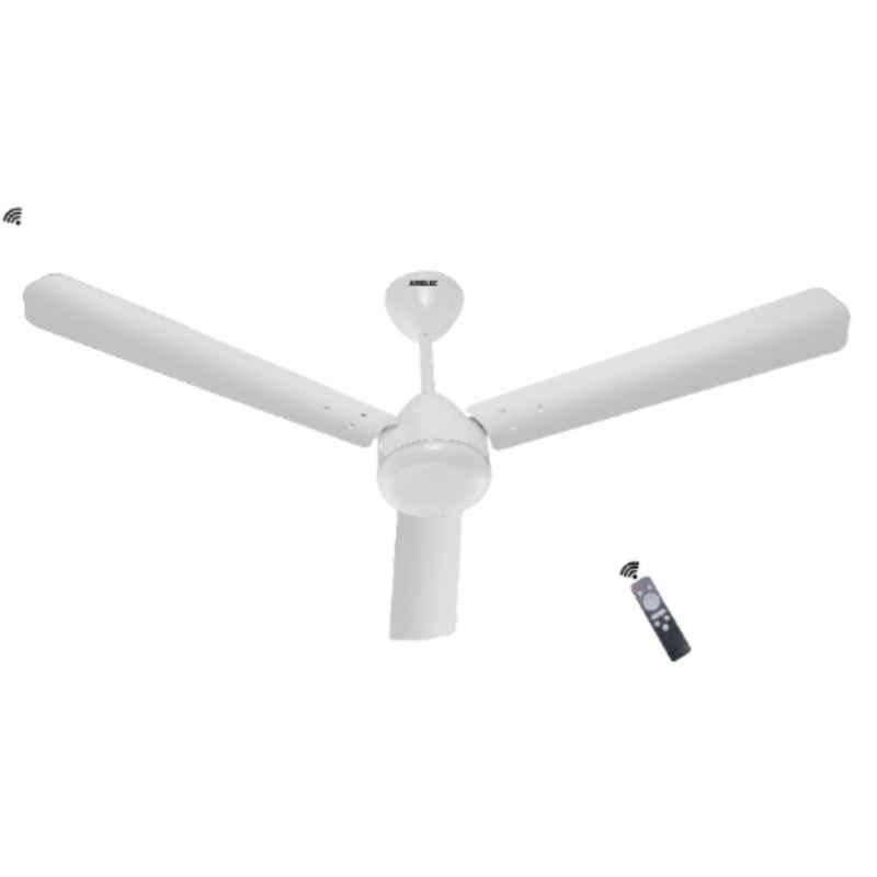 Airelec Gloria Stylo 28W 350rpm 5 Star 3 Blade 0.5 W LED BLDC Ceiling Fan with Remote & 2 Years Warranty Sweep: 1200mm Pearl White AIRCFH1-01 (Pack of 2)