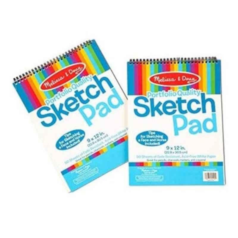Melissa & Doug 9x12 inch Portfolio Quality Sketch Pads (Pack of 2)