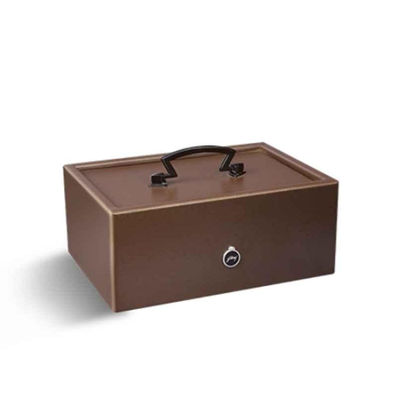 Godrej 6.3L Cash Box with Coin Tray & Key Lock