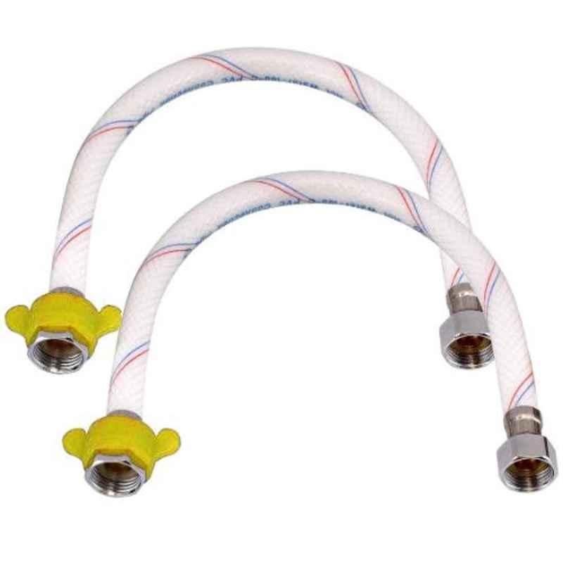 Drizzle 8 Pcs 18 inch Heavy Duty PVC White Connection Pipe Set, A18PVCPIPE8