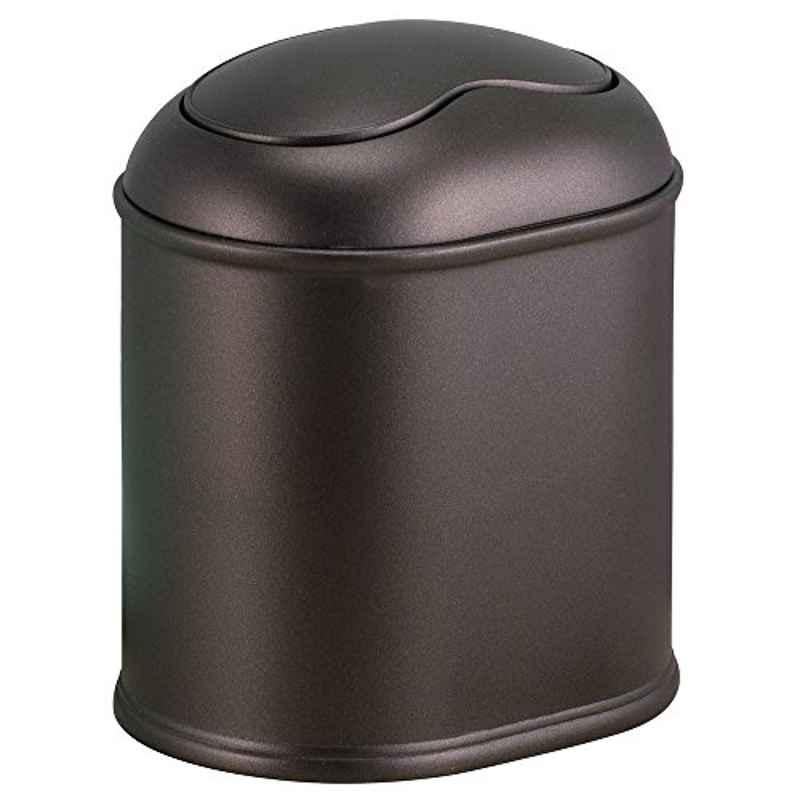 Interdesign 1.16L Plastic Bronze Countertop Wastebasket Trash Can, 78981
