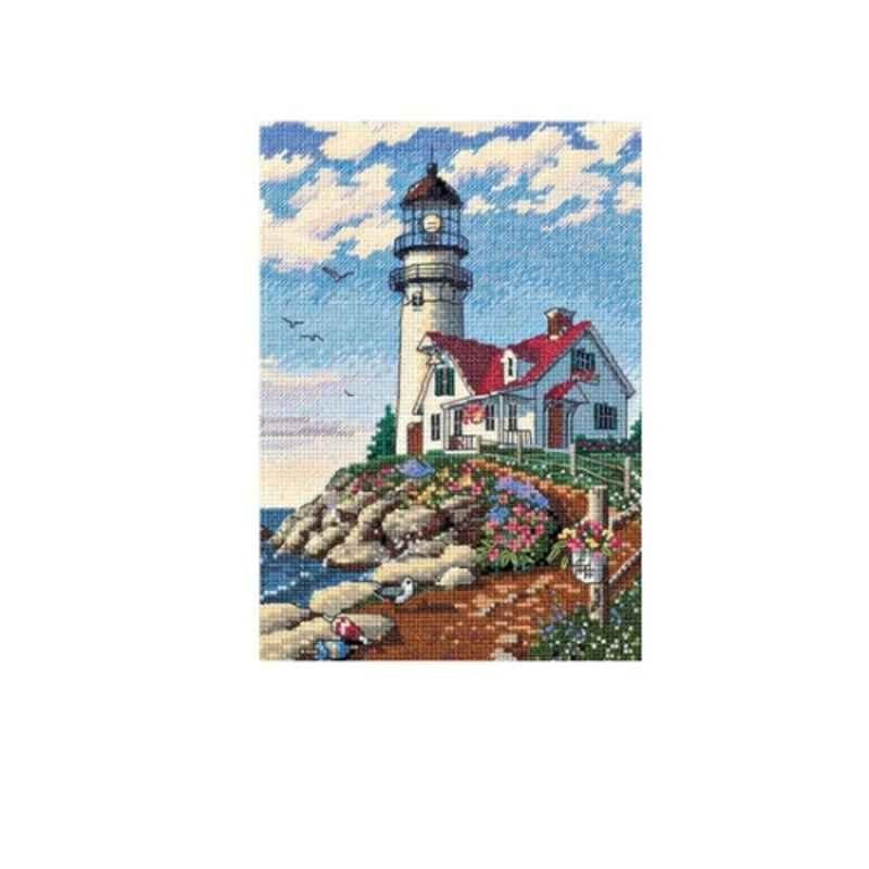 Beacon 5x7 inch At Rocky Point Gold Petite Counted Cross Stitch Kit