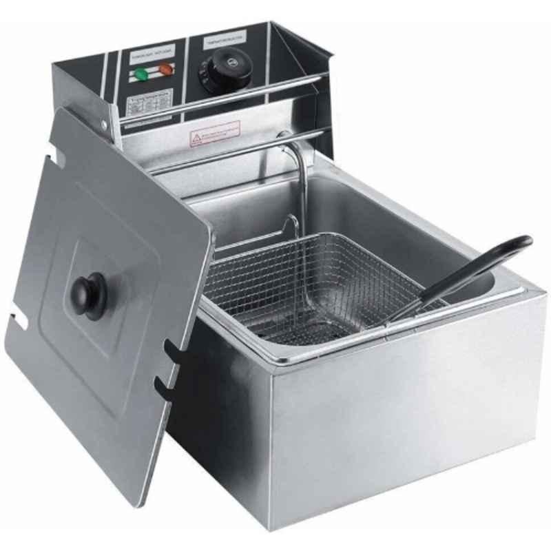 KIING 6 Litre Stainless Steel Commercial Electric Deep Fryer for Hotel & Restaurants