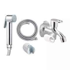 Fastgear Prime Stainless Steel Silver Chrome Finish Health Faucet Set, FG906