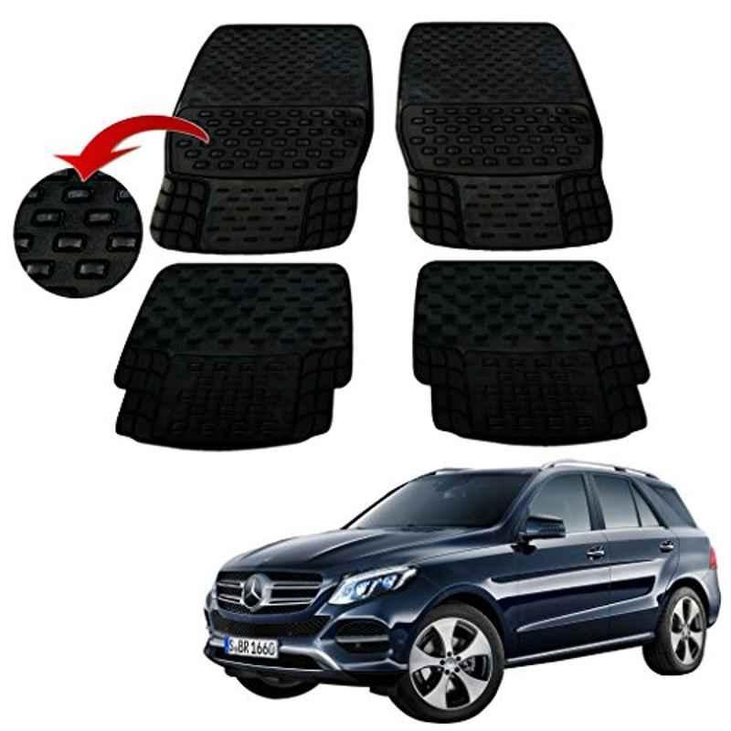 Kozdiko 4 Pcs PVC & Rubber Black Car Floor Mat Set for Mercedes Benz GLA-Class