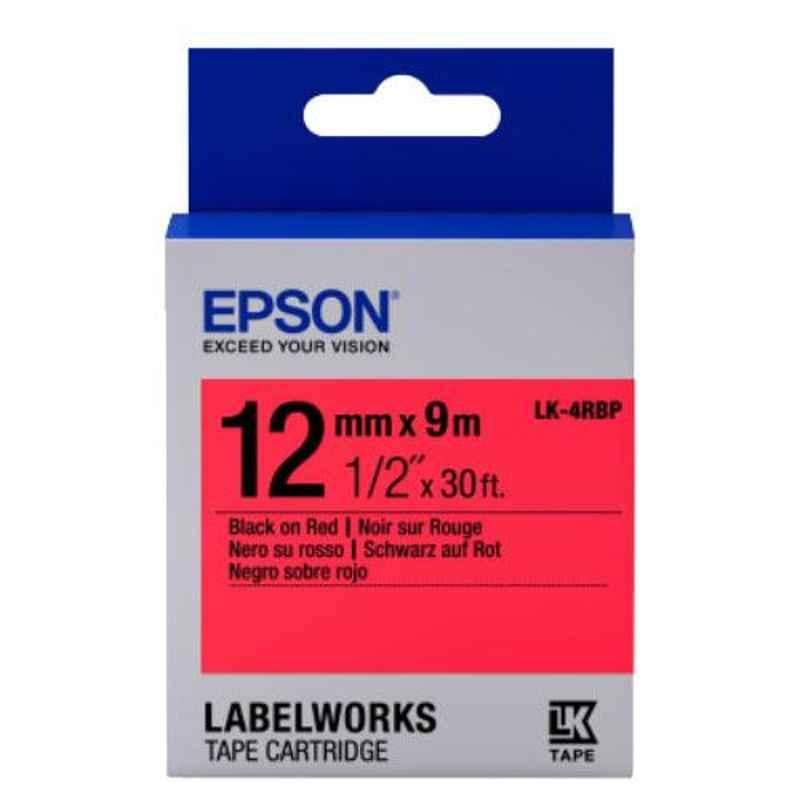 Epson LK-4RBP Black & Red Label Tape