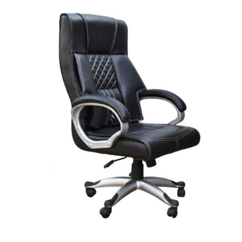 Modern India Leatherate Black High Back Office Chair, MI232