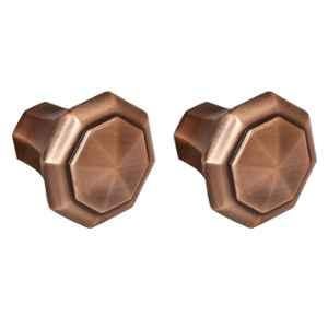 Plantex Knobs for Drawer/Octagon Shape Drawer Knobs/Knobs for Cabinets/Pull-Push Knobs for Kitchen/Bedroom Drawer (Pack of 2) DTK-302, Antique Copper
