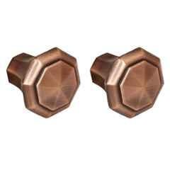 Plantex Knobs for Drawer/Octagon Shape Drawer Knobs/Knobs for Cabinets/Pull-Push Knobs for Kitchen/Bedroom Drawer (Pack of 2) DTK-302, Antique Copper