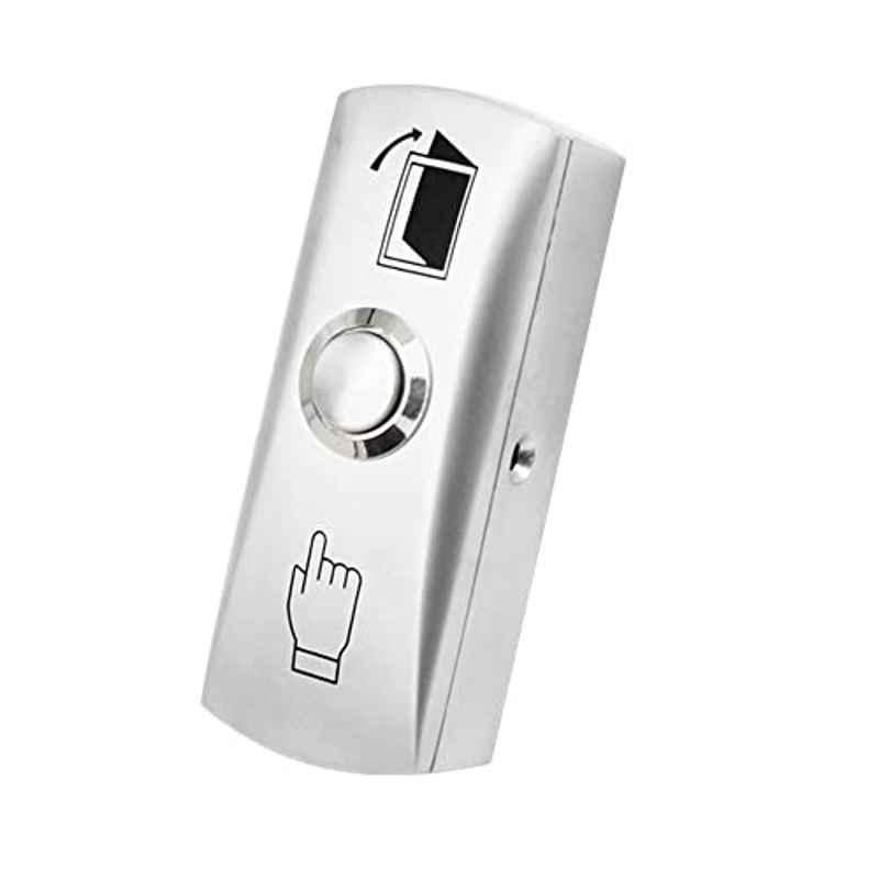Rubik 3x8cm Zinc Silver Mini Door Exit Push Button K4 Control Switch