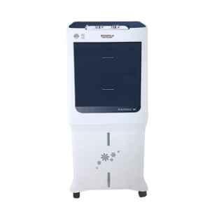 Maharaja Whiteline Maxfrost-90 200W Plastic White & Navy Blue Desert Air Cooler, CO-196, Tank Capacity: 90 Litre