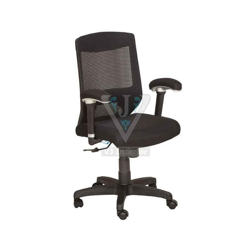 VJ Interior 18x18 inch Black Mesh Office Chair With Wheelbase, VJ-1618