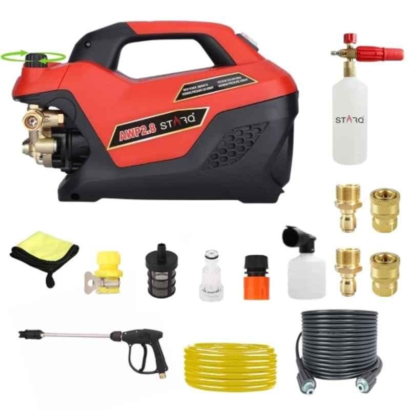 STARQ AWP 2.8 2800W 350bar Red & Black High Pressure Washer with 8m Hose Pipe & 1 Litre Snow Foam Lance