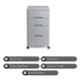 Cello 15x38.1x69.5cm 4 Drawers Plastic Grey Storewell Cabinet