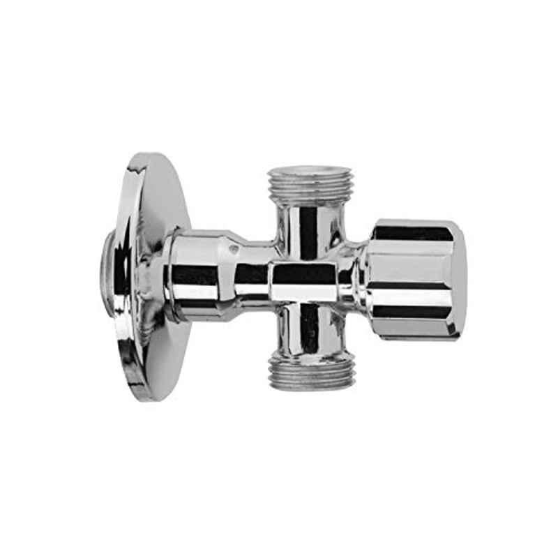 Bold 1/2x1/2 Inch Brass Twin Outlet Valve with Round Handle