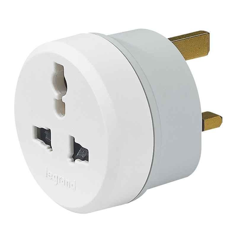 Legrand 13A 250V White Single Socket Plug, 050387 (Pack of 10)