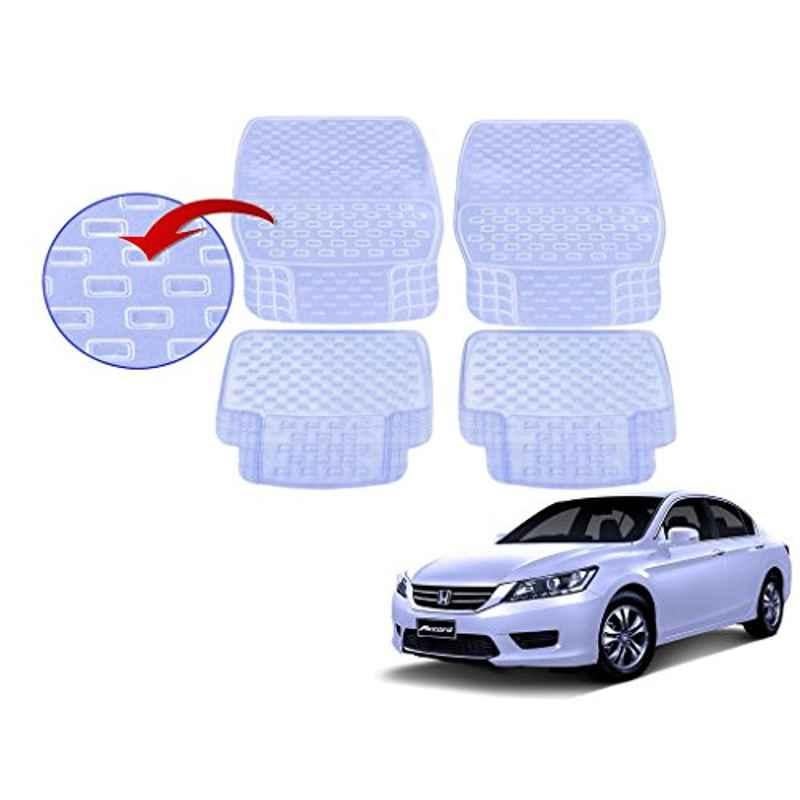 Kozdiko 93043 4 Pcs Rubber & PVC Clear Car Floor Mat Set for Honda Accord