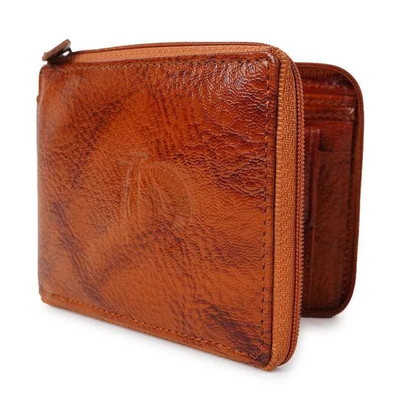 Buy Mens' Wallet Vintage Leather Wallet RFID Blocking Genuine Leather  Credit Card Holder Wallet / Large Zip Coin Pocket Purse (Coffee) Online at  desertcartINDIA