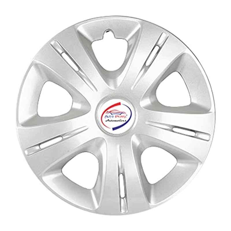 Auto Pearl 4 Pcs 14 inch Silver Universal Full Caps Wheel Cover Set