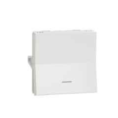 Schneider Electric Unica Pure 32A 2 Module Double Pole Polar White Switch with Indicator, UNS32DP2M_WE