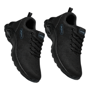 VACPAC Bold Mesh Steel Toe Black Sports Safety Shoes for Daily Use, Size: 10 (Pack of 2)