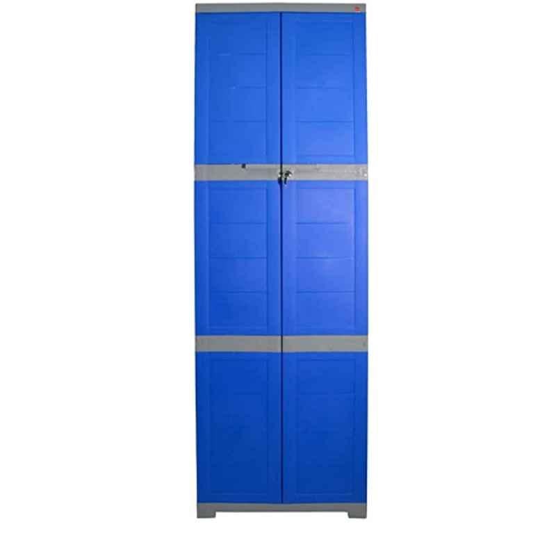 Cello Novelty 38.1x61x180.3cm Plastic Blue & Grey Large Cupboard with Lock