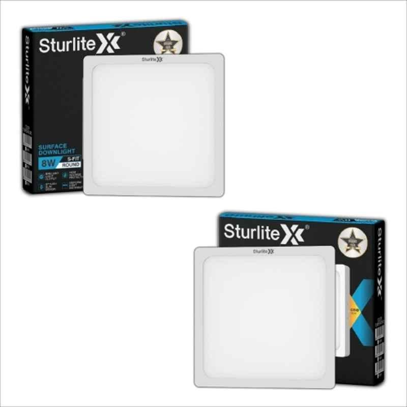 Sturlite S-FIT 8W 640lm Cool White Square LED Surface Light (Pack of 2)