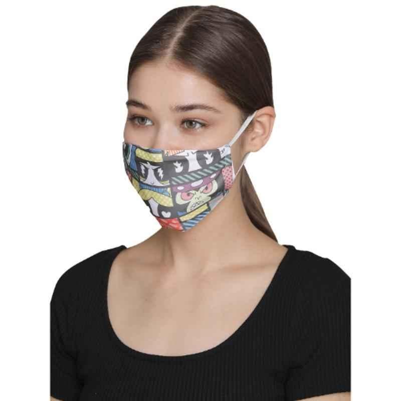 Clovia MASK38P13 3 Ply Washable Printed Multiple Colour Face Mask with Removable Filter
