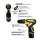Krost 18V Cordless Drill/Screwdriver, Dual Speed Keyless Chuck With 2 Batteries, Led Torch Variable Speed And Torque Setting (19+1) And Drill Set, Yellow