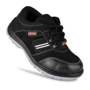 JK Steel JKPSF145BLK Leather Steel Toe Black Work Safety Shoes, Size: 10