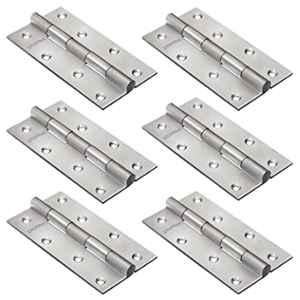 Plantex Heavy Duty Stainless Steel Door Butt Hinges 5 inchx12 Gauge/2.5 mm Thickness Home/Office/Hotel for Main Door/Bedroom/Kitchen/Bathroom (Pack of 6) Satin Matte