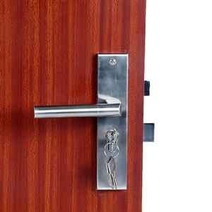 Handle Waala MG303 8 inch 60mm Stainless Steel Satin Finish Cylindrical Plate One Side Key Mortise Door Lock Set