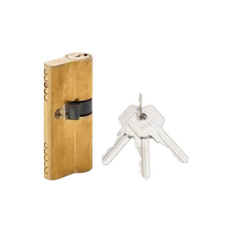 Dorfit Gold & Silver Unequal Double Cylinder Door Lock with Key, 30-40EDK _PB