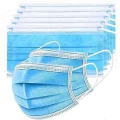 Mastership 3 Layer Nonwoven Fabric Blue Disposable Surgical Mask (Pack of 500)