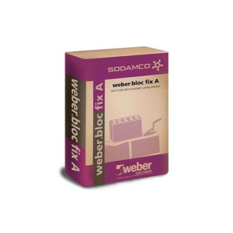 Weber Saint Gobain Sodamco 50kg Bloc Fix A Block & Brick Masonry Laying Mortar, WEBBLFX/50