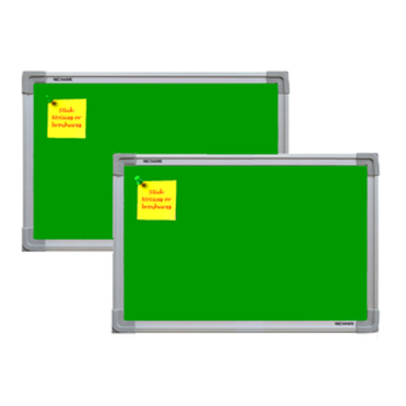 Nechams Notice Board Economy Combo Pack of 2 units Color Green NBGRN151TF2PK