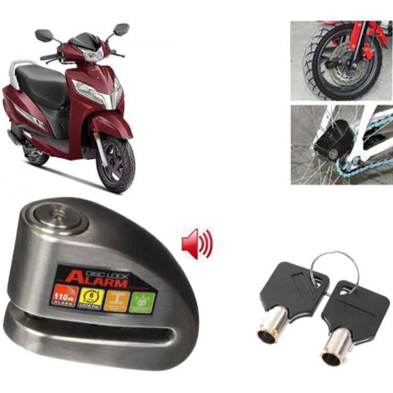 Buy Auto Pearl Steel Black Anti-Theft Alarm Disc Brake Lock for