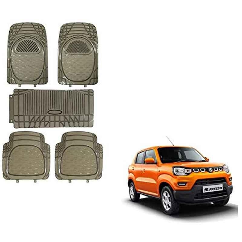 Kozdiko Rubber & PVC 6205 Smoke Car Foot Mat Set for Maruti Suzuki S-Presso