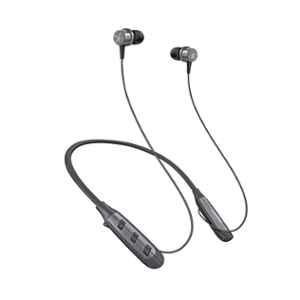 Fingers Cozy Classic Black & Dark Silver Wireless in-Ear Bluetooth Neckband Earphone with 40 hrs Playtime, 10 mm Drivers, Type-C Fast Charging & Dual Pairing